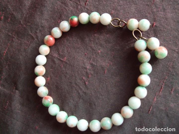 Joyeria: ANTIGUA PULSERA. ART DECO . OPALINA, JADE - Foto 2