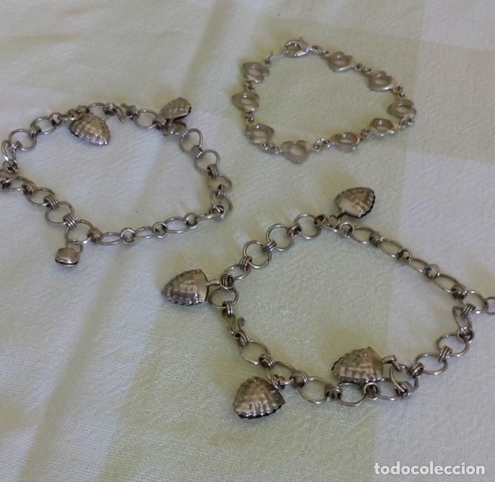 Joyeria: Lote de tres pulseras plateadas - Foto 1