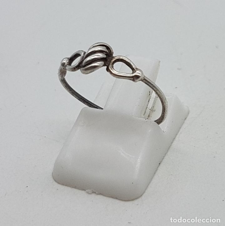 Joyeria: Sortija antigua en plata de ley contrastada . - Foto 2