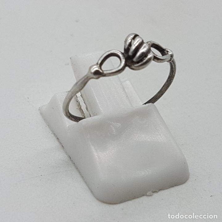 Joyeria: Sortija antigua en plata de ley contrastada . - Foto 3