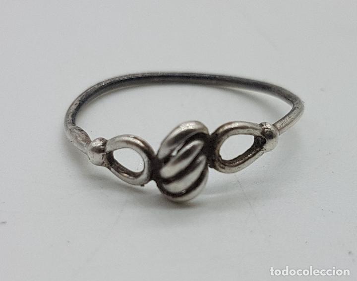 Joyeria: Sortija antigua en plata de ley contrastada . - Foto 4