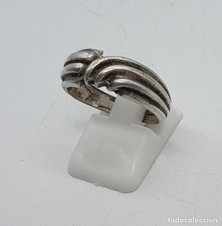 Joyeria: Anillo vintage en plata de ley contrastada . - Foto 2