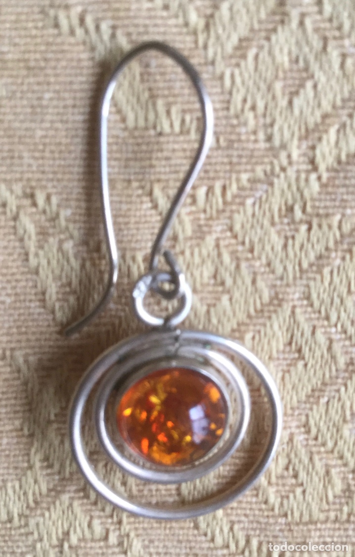Joyeria: PENDIENTES DE PLATA CONTRASTADA Y &Aacute;MBAR DEL B&Aacute;LTICO - Foto 5