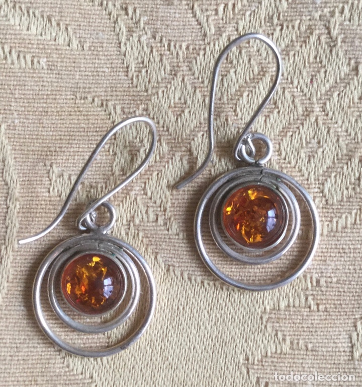 Joyeria: PENDIENTES DE PLATA CONTRASTADA Y &Aacute;MBAR DEL B&Aacute;LTICO - Foto 7