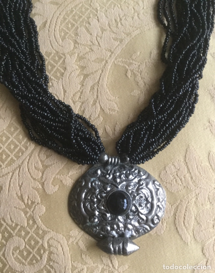 Joyeria: COLLAR ETNICO DE ABALORIOS NEGROS - Foto 2