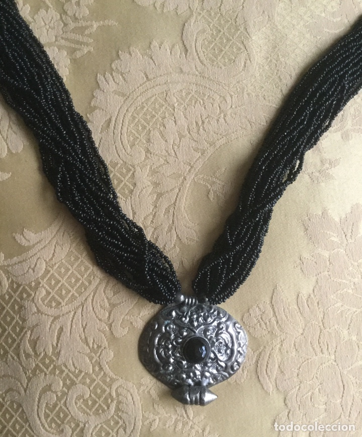 Joyeria: COLLAR ETNICO DE ABALORIOS NEGROS - Foto 3