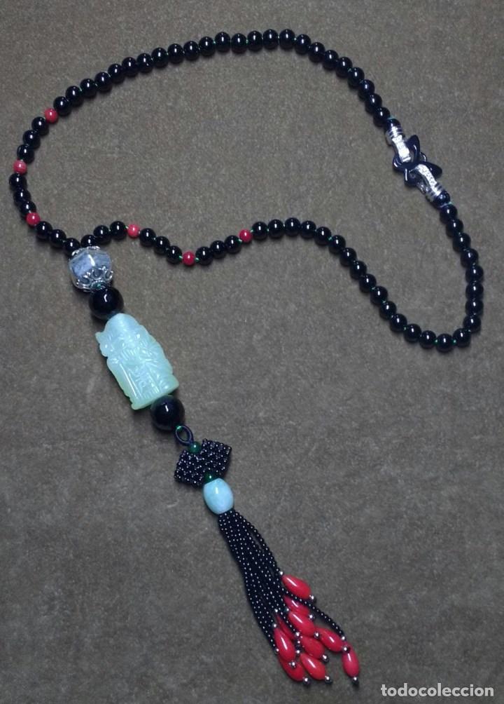 Joyeria: COLLAR DE &Oacute;NIX CON ANCIANO DE JADE. - Foto 1