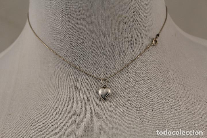 Joyeria: colgante corazon y cadena en plata de ley - Foto 1