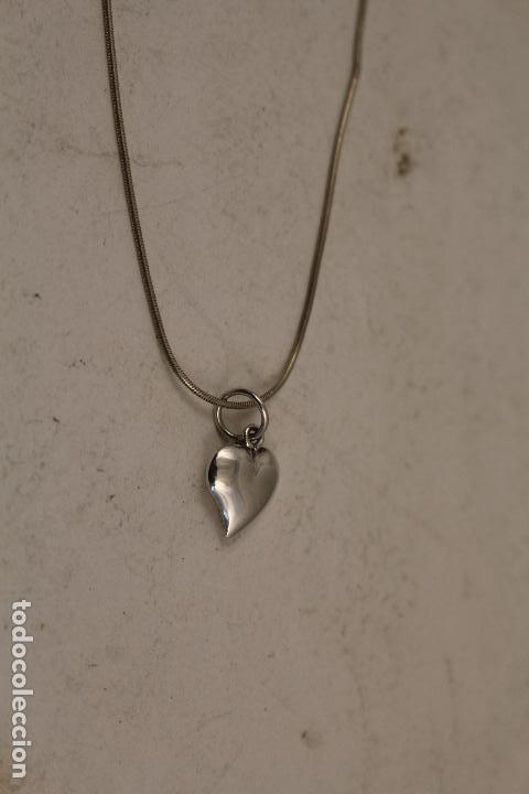 Joyeria: colgante corazon y cadena en plata de ley - Foto 3