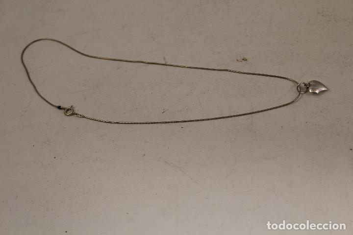 Joyeria: colgante corazon y cadena en plata de ley - Foto 5