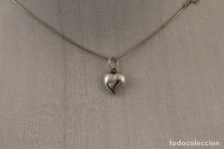 Joyeria: colgante corazon y cadena en plata de ley - Foto 6