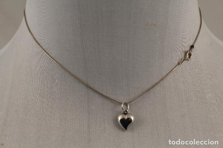 Joyeria: colgante corazon y cadena en plata de ley - Foto 7