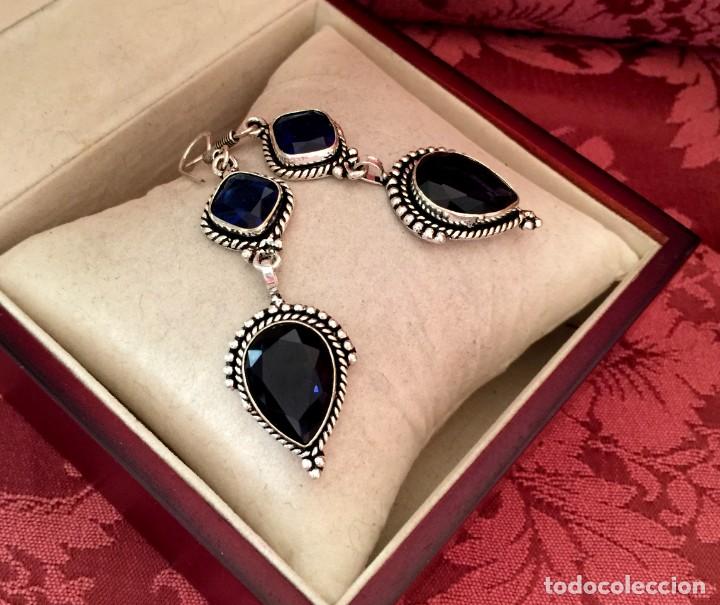 Joyeria: PENDIENTES CON IOLITAS TALLADAS - 17 GRAMOS. - Foto 1