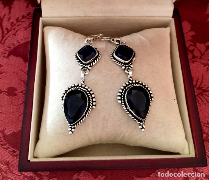 Joyeria: PENDIENTES CON IOLITAS TALLADAS - 17 GRAMOS. - Foto 2