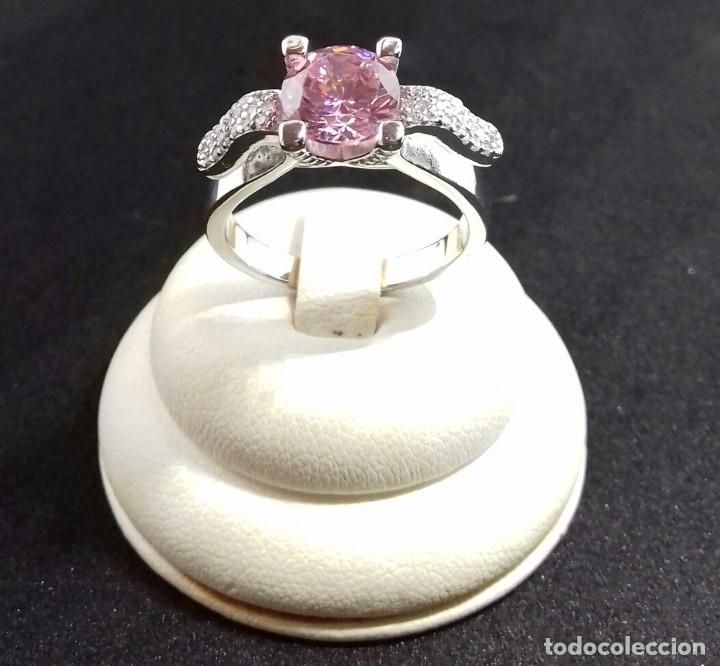 Joyeria: Anillo con Topacio rosa en Plata de Ley - Foto 1