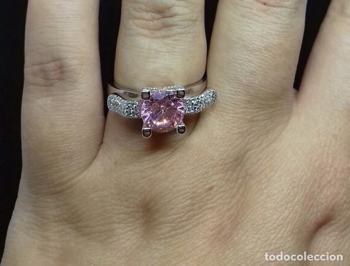 Joyeria: Anillo con Topacio rosa en Plata de Ley - Foto 6