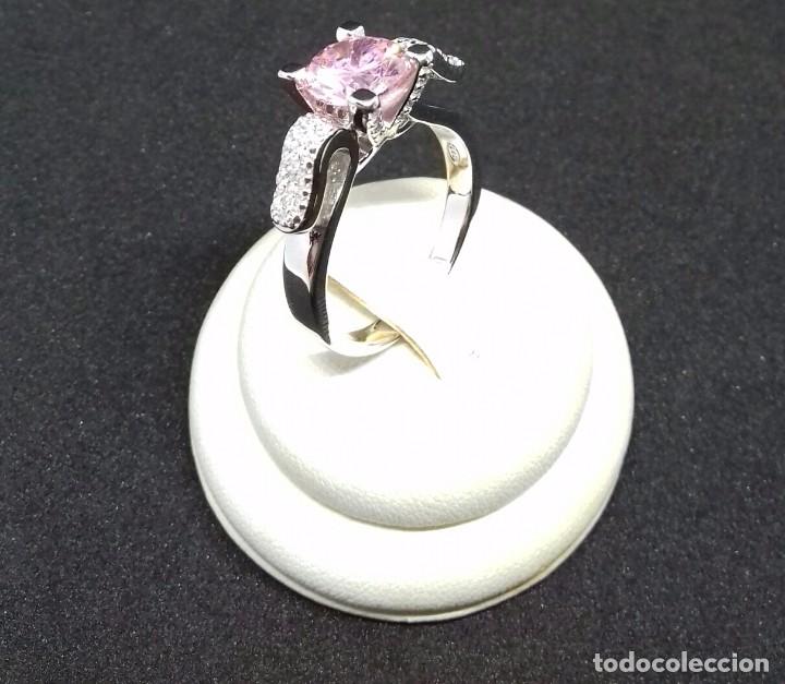 Joyeria: Anillo con Topacio rosa en Plata de Ley - Foto 7