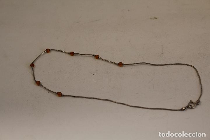Joyeria: collar en plata de ley con ambar - Foto 2