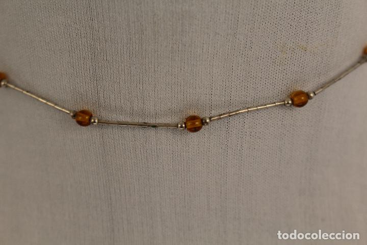 Joyeria: collar en plata de ley con ambar - Foto 3