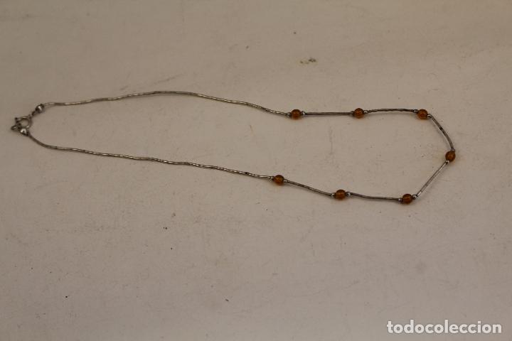 Joyeria: collar en plata de ley con ambar - Foto 4