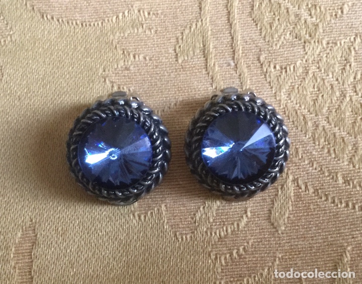 Joyeria: PENDIENTES VINTAGE AZUL INTENSO - Foto 4