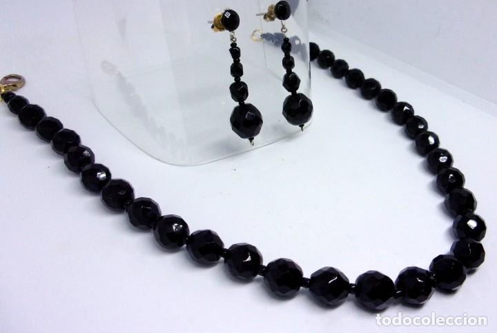 Joyeria: COLLAR DE CRISTAL NEGRO Y PENDIENTES - Foto 3