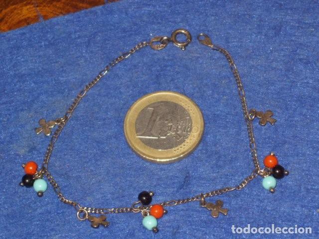 Joyeria: PULSERA DE PLATA CON COLGANTES. - Foto 1