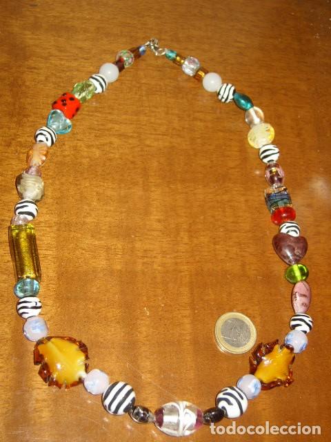 Joyeria: COLLAR DE CRISTAL DE MURANO Y BOLAS DE CEBRA.A&Ntilde;OS 70. - Foto 2