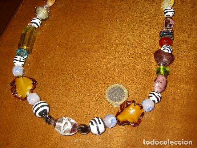 Joyeria: COLLAR DE CRISTAL DE MURANO Y BOLAS DE CEBRA.A&Ntilde;OS 70. - Foto 3