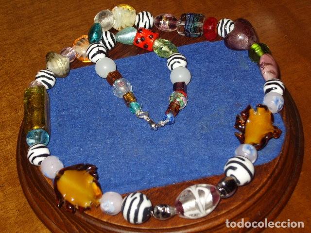 Joyeria: COLLAR DE CRISTAL DE MURANO Y BOLAS DE CEBRA.A&Ntilde;OS 70. - Foto 4