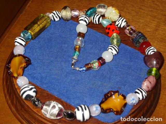 Joyeria: COLLAR DE CRISTAL DE MURANO Y BOLAS DE CEBRA.A&Ntilde;OS 70. - Foto 6