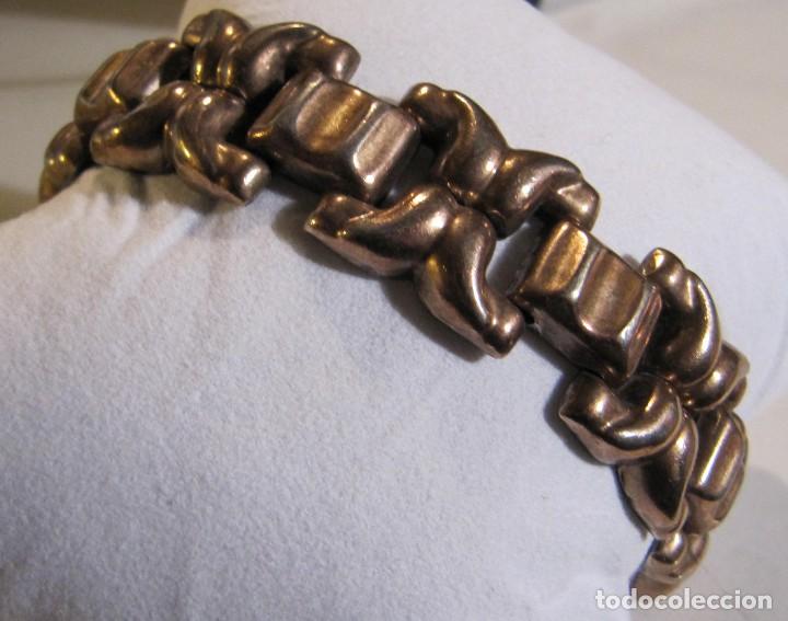 Joyeria: pulsera de plata sobredorada a&ntilde;os 40 - Foto 2