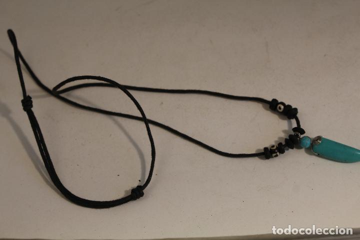 Joyeria: colgante turquesa y  cordon negro - Foto 4