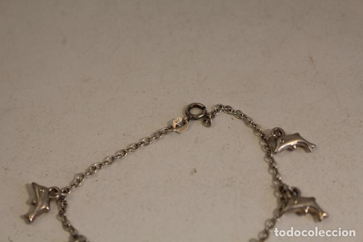 Joyeria: pulsera con delfines en plata de ley - Foto 2