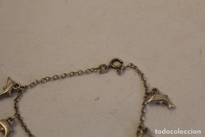 Joyeria: pulsera con delfines en plata de ley - Foto 4