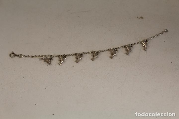 Joyeria: pulsera con delfines en plata de ley - Foto 7