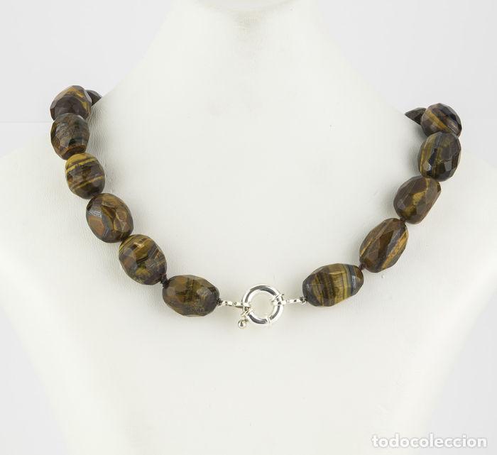 Joyeria: Collar de Ojo de tigre y Plata de Ley 925 - Foto 2