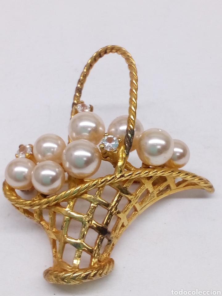 Joyeria: Broche con perlas chapado /B38 - Foto 1