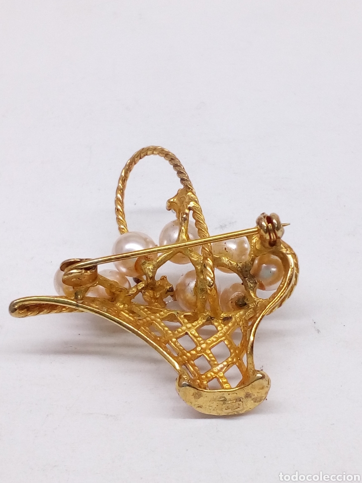 Joyeria: Broche con perlas chapado /B38 - Foto 2