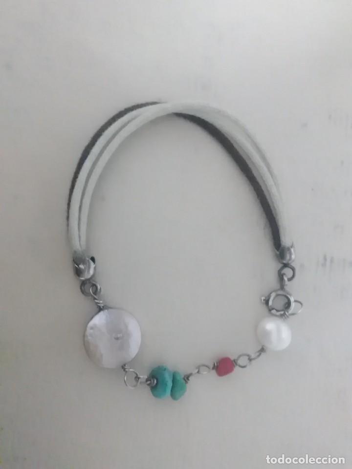 Joyeria: Pulsera plata 925 ( n&aacute;car.perla.piedras ) - Foto 1