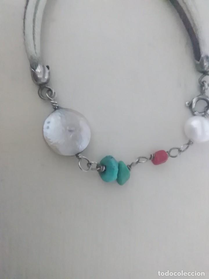 Joyeria: Pulsera plata 925 ( n&aacute;car.perla.piedras ) - Foto 3