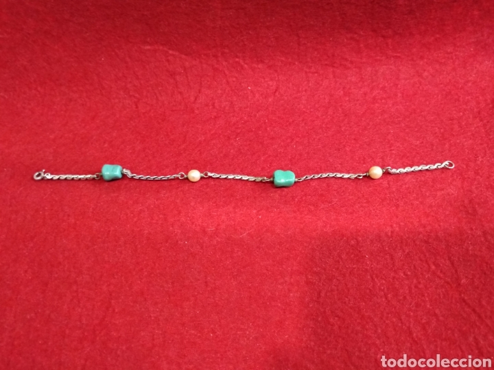 Joyeria: Pulsera de plata , turquesa y perlas - Foto 4