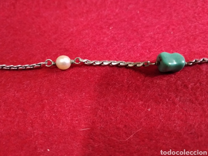 Joyeria: Pulsera de plata , turquesa y perlas - Foto 6