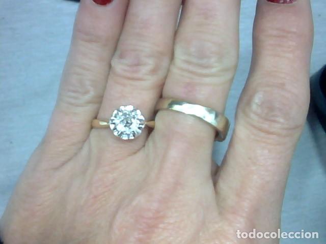 Joyeria: anillo oro 18 kl y diamante - Foto 3