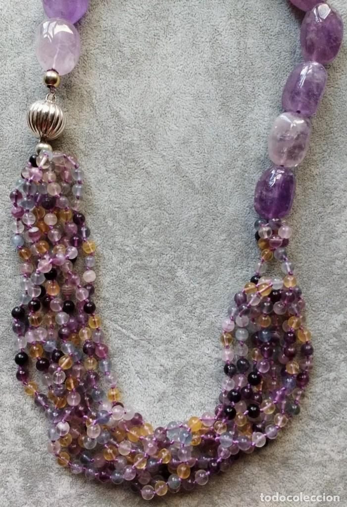 Joyeria: COLLAR DE AMATISTA Y AMETRINO EN PLATA. - Foto 2