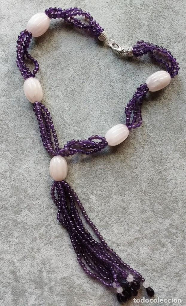 Joyeria: COLLAR DE AMATISTA Y CUARZO ROSA. - Foto 1