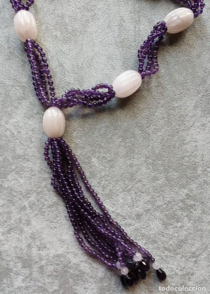 Joyeria: COLLAR DE AMATISTA Y CUARZO ROSA. - Foto 2