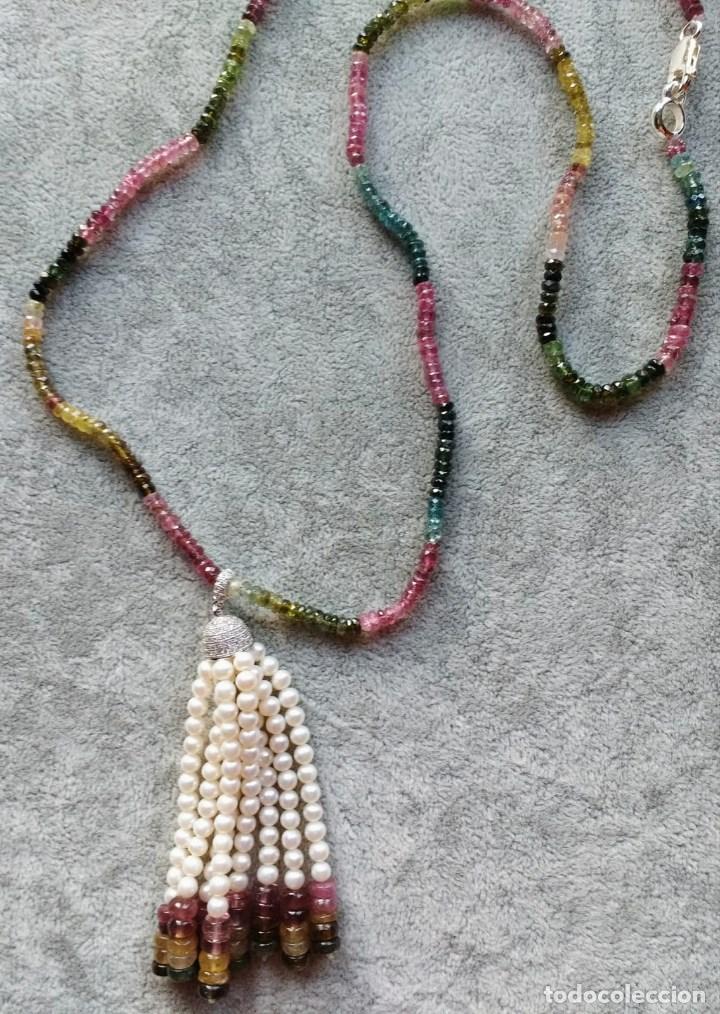 Joyeria: COLLAR DE TURMALINA Y PERLA AAA. - Foto 2