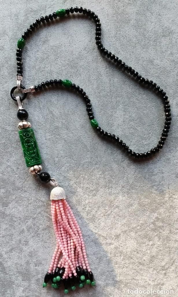 Joyeria: COLLAR DE &Oacute;NIX, JADE Y CORAL ROSA. - Foto 1