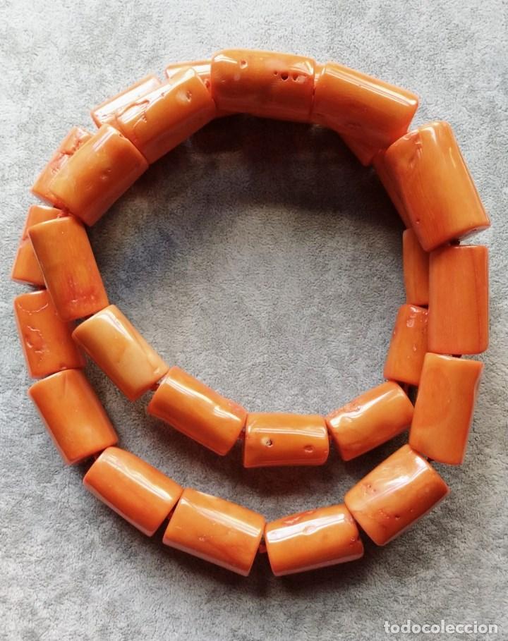 Joyeria: COLLAR LARO DE BARRILES DE CORAL. - Foto 1